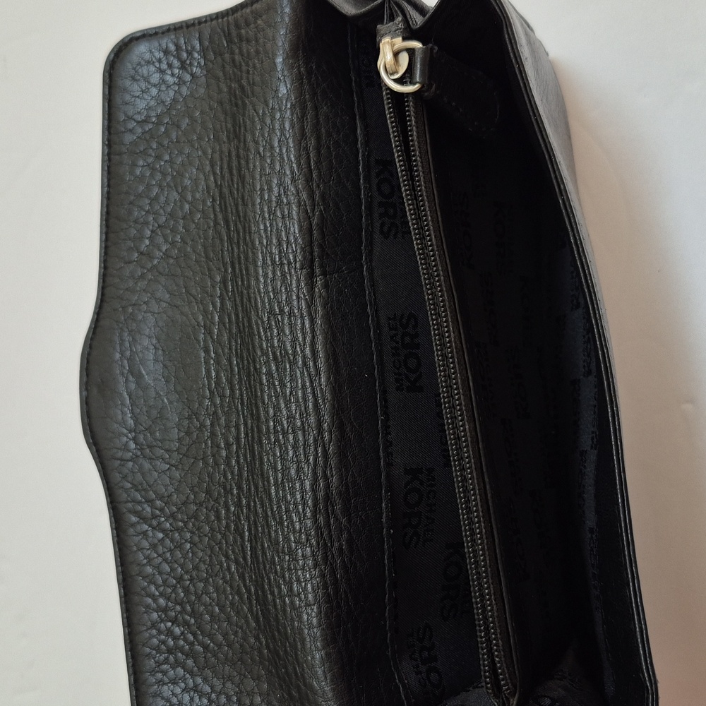 Michael Kors Black Leather Wallet Clutch - Picture 5 of 9